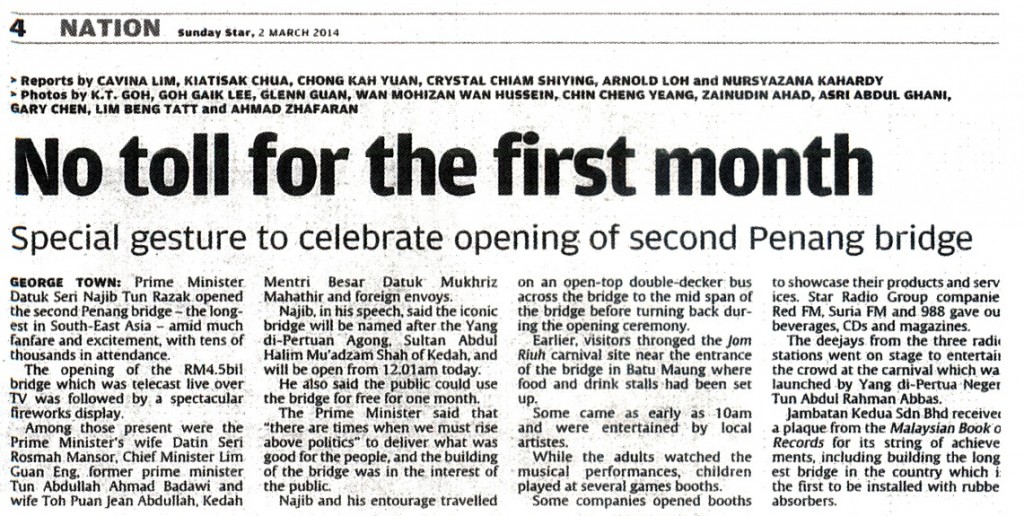 2 mac - sunday star - no toll for the first month